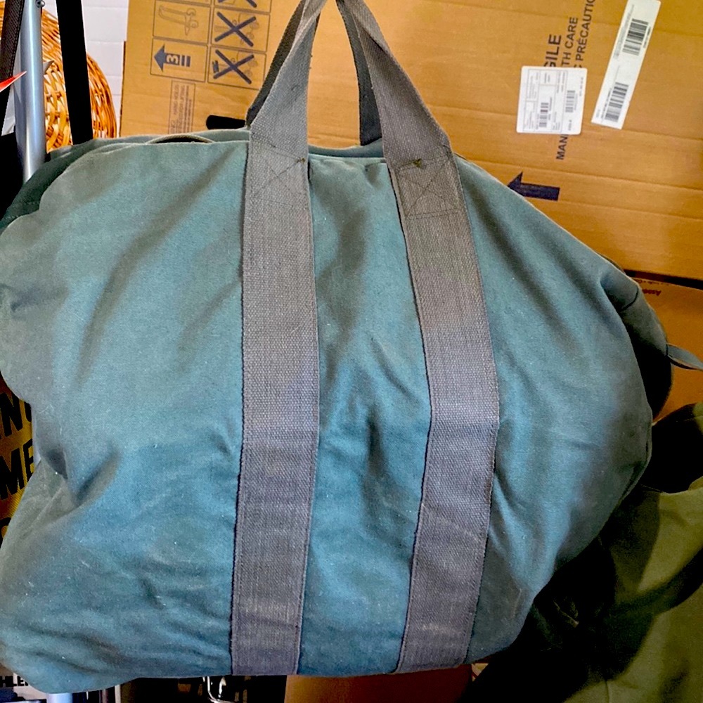 Vintage 1980's stamped Army Fly Bag - Canvas Duffle